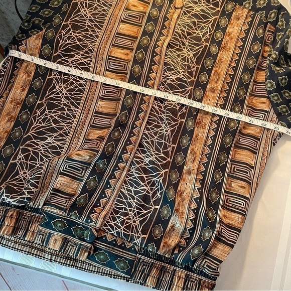 𝅺Vintage womens button front blouse jacket with shoulder pads size Medium green - Picture 9 of 10